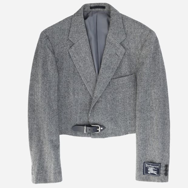 Burberrys Cropped Herringbone Jacket