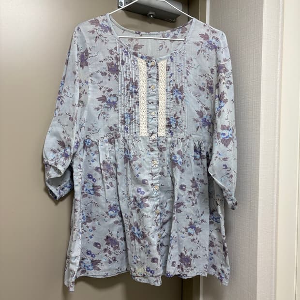 Mori girl Floral Blouse