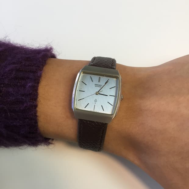 70s seiko chariot pin stripe quartz