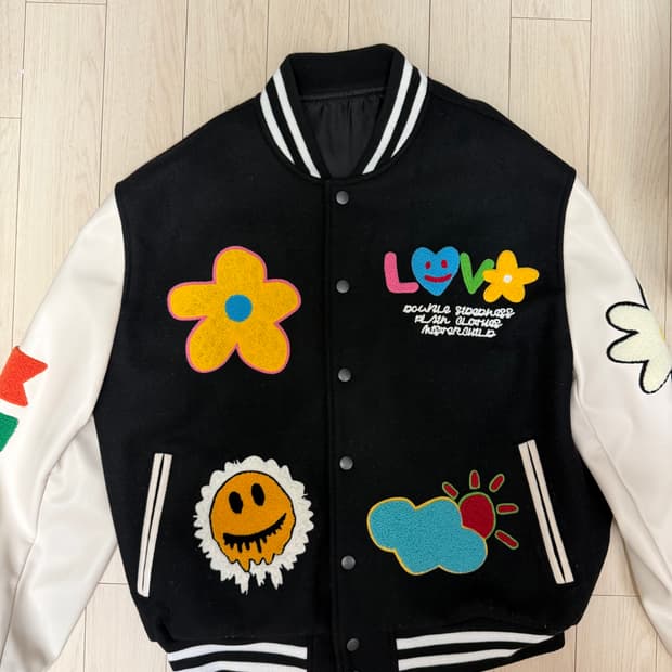 미스터차일드 멀티로고 바시티자켓 L