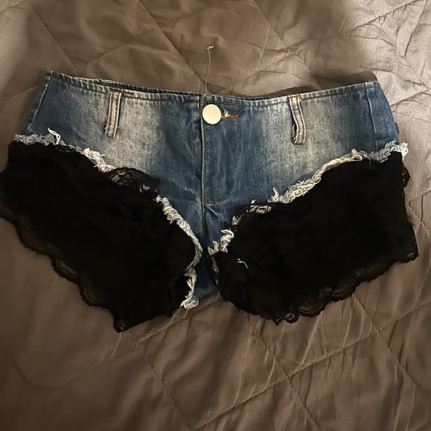 빈티지 커스텀 데님 마이크로쇼츠