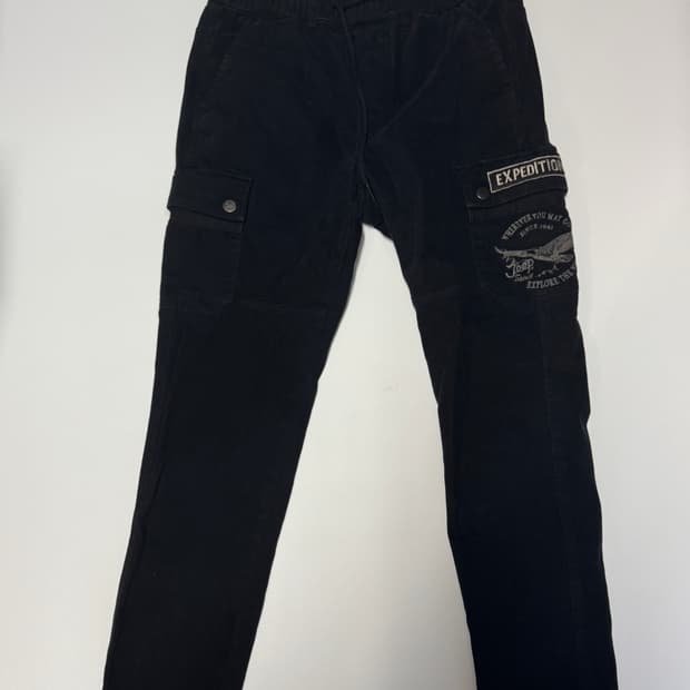 지프 Jeep 와팬 로고 블랙 카고팬츠 32.2인치