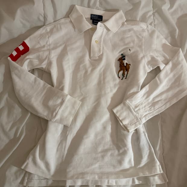 빅포니 흰색 카라티