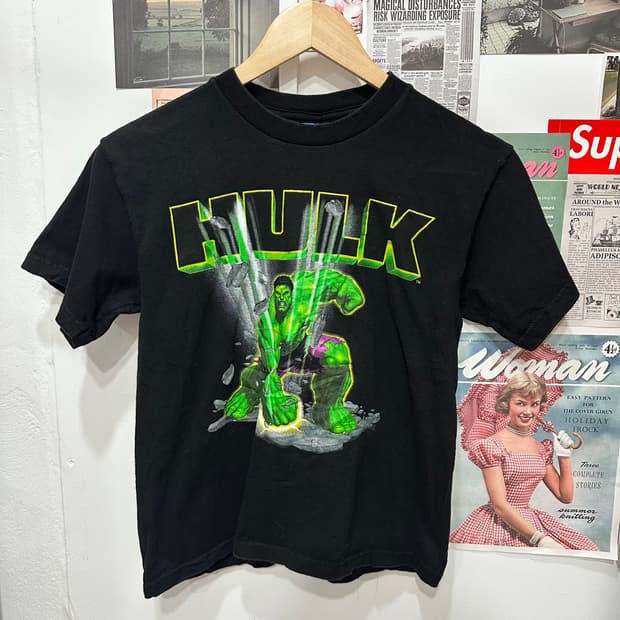 빈티지 퍼시픽스포츠 마블 헐크 그래픽 티셔츠S