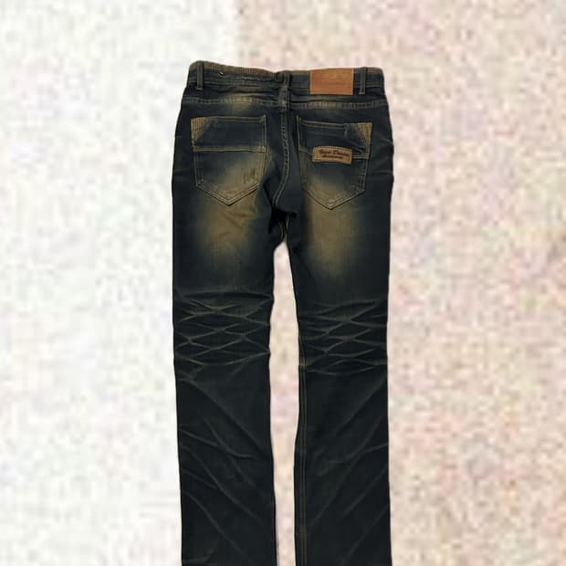 빈티지 워싱 체크패턴 디테일 팬츠