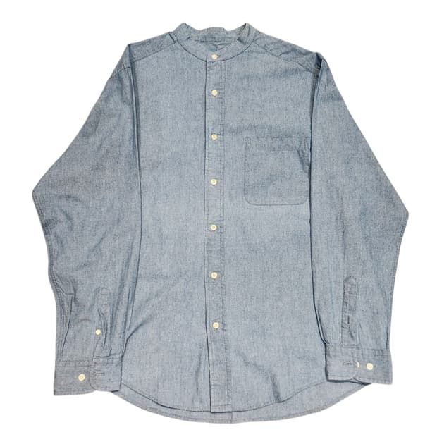 Eddie Bauer 차이나카라 데님 셔츠 (L / 루즈핏)