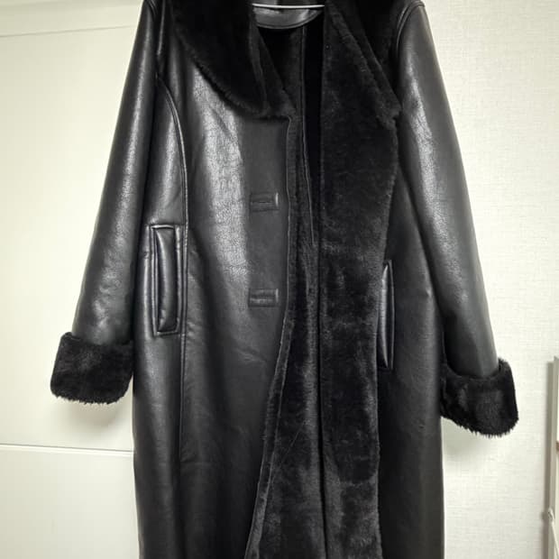 쓰리타임즈 NY leather fur jacket