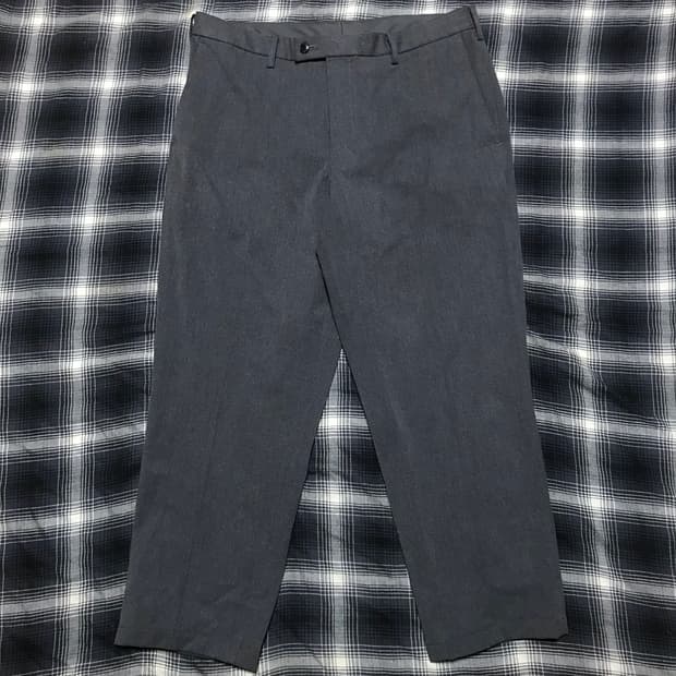 유니클로 재팬라인 동복 기지바지 그레이 슬랙스