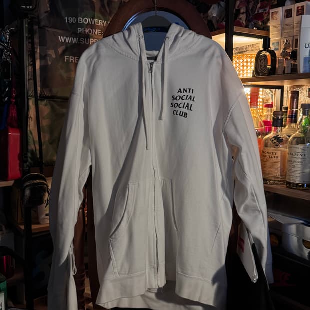 Xl 안티소셜소셜클럽 마초이즘 후드 집업 화이트