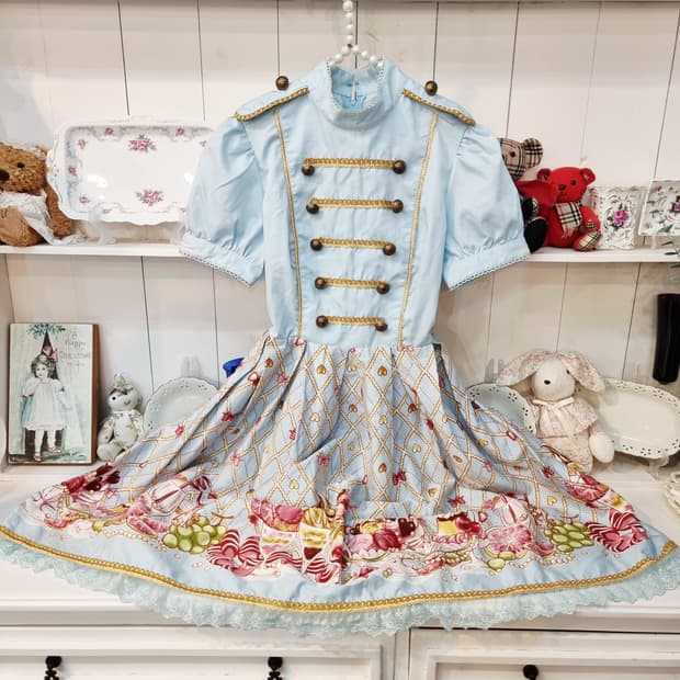 밀리터리 캔디 프린트 원피스