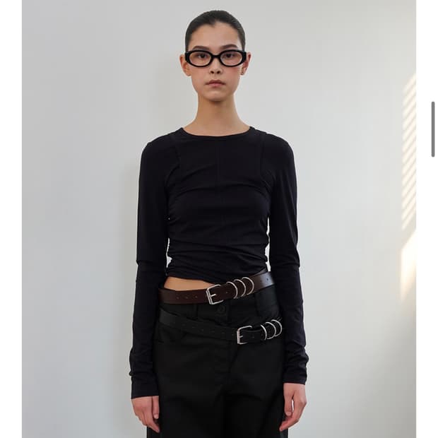 엘씨디씨 티엠 벨트 브라운 , 블랙 색상 