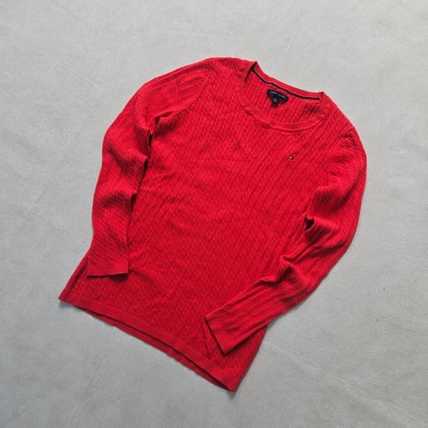 M 타미힐피거 여성 케이블 니트 0326Y