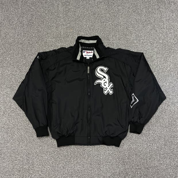 90s 빈티지 마제스틱 화이트삭스 덕아웃 자켓