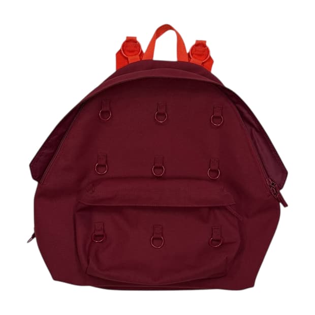 이스트팩 X 라프시몬스 패디드 루프링 백팩 가방 버건디 레드