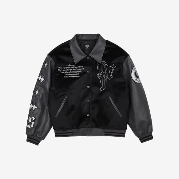 러브이즈트루 바시티 자켓 차콜