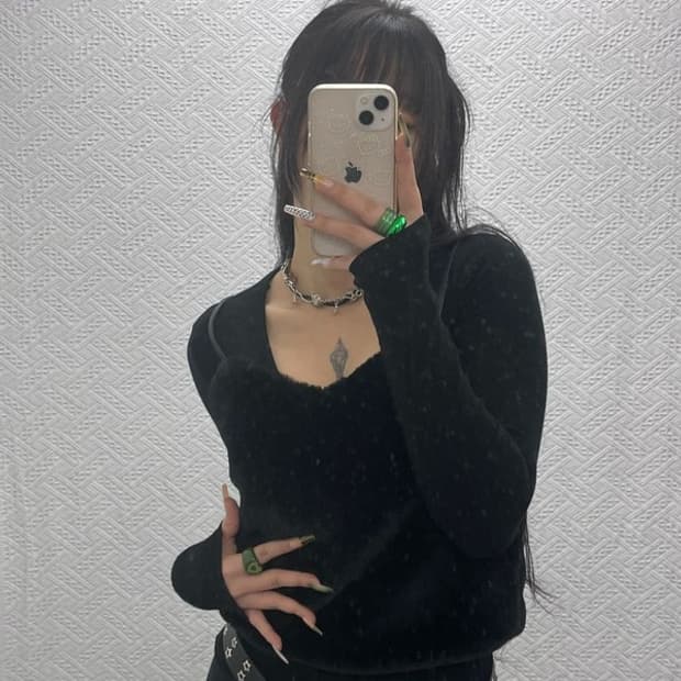 오아이오아이 러블리힙 핀터감성 퍼 뷔스티에 F C08078