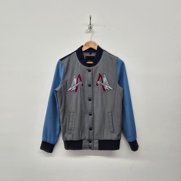 MLB LA 에인절스 팀 로고 누빔 바시티 자켓 남성 XS