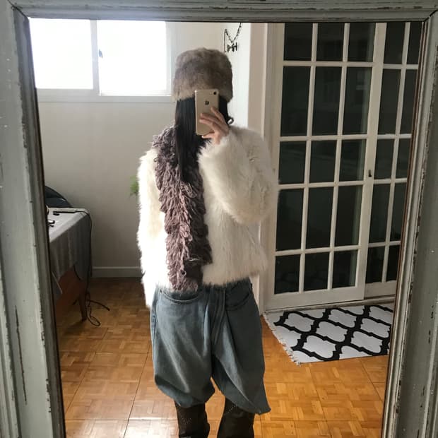 vintage brown muffler