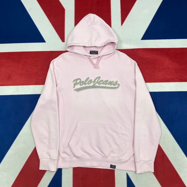 폴로진스 핑크 후드티 실측L 