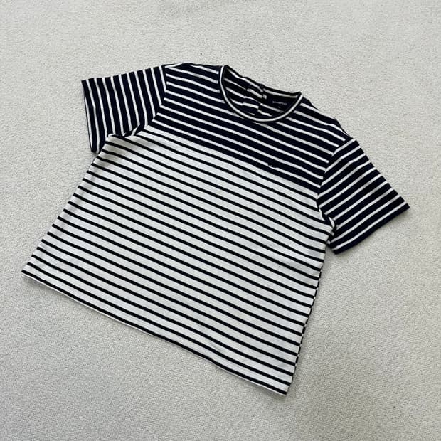 100 빈폴 여성 스트라이프 반팔티 0319M