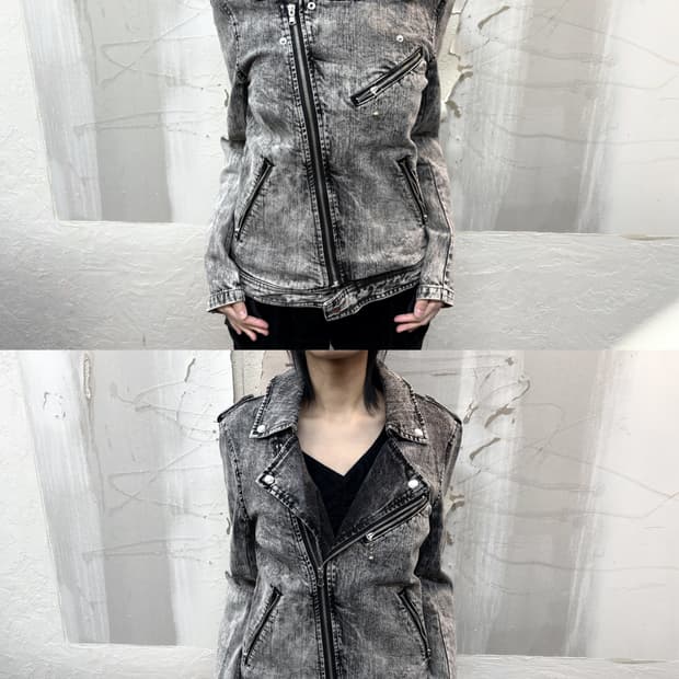 grey washed denim jacket