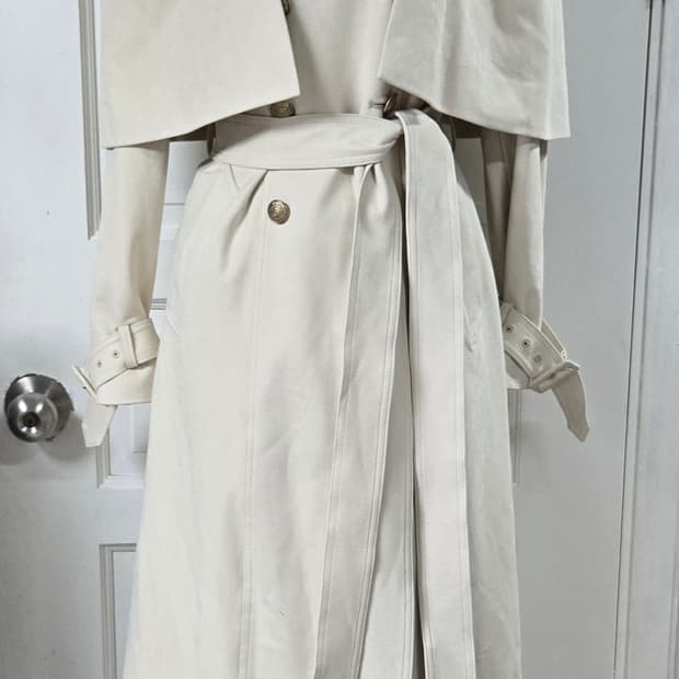 줄로그 스웨이드 케이프 트렌치코트