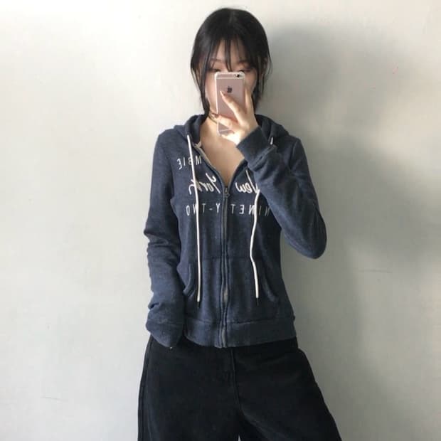 아베크롬비 자수로고 후드집업