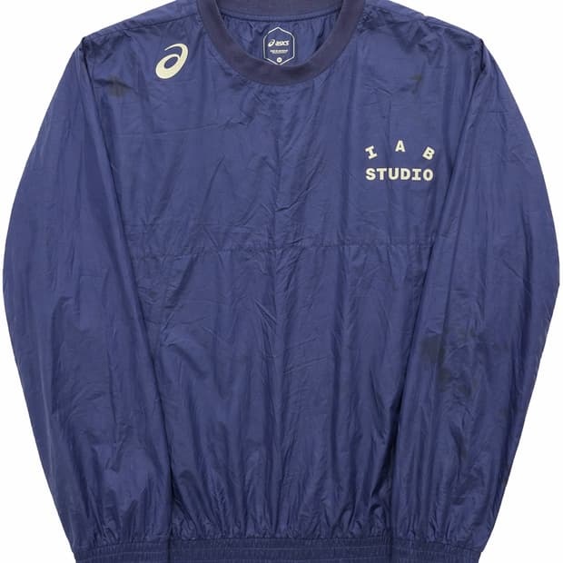 아식스 IAB STUDIO 바람막이 XL 네이비
