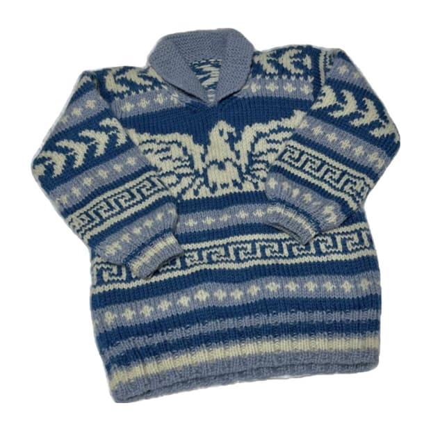 빈티지 코위찬 니트 블루