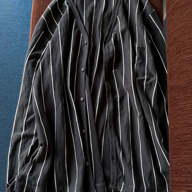 Cotton loose stripe cardigan