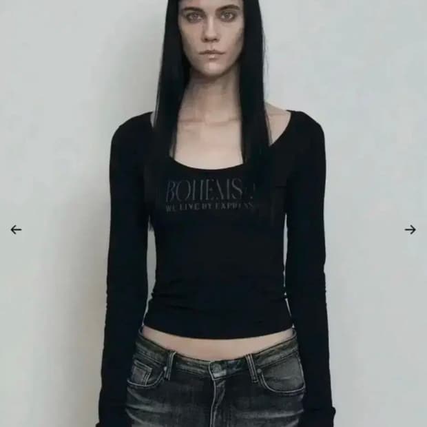 보헤미안서울 pale printed 롱슬리브 블랙