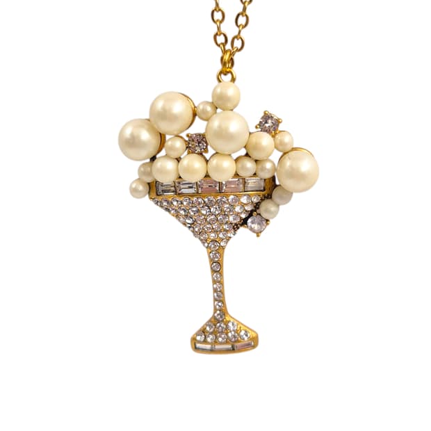 마크제이콥스 칵테일 진주 크리스탈 파베 목걸이