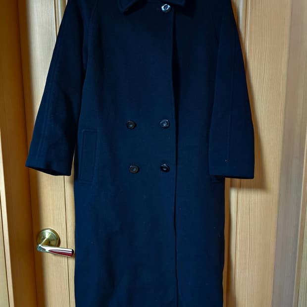 블랙고급모캐시미어코트