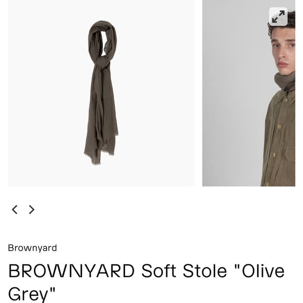 BROWNYARD Soft Stole "Olive Grey"