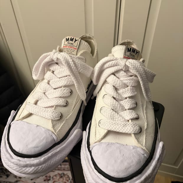 메종 미하라 야스히로 피터슨23 OG 솔 캔버스 로우탑