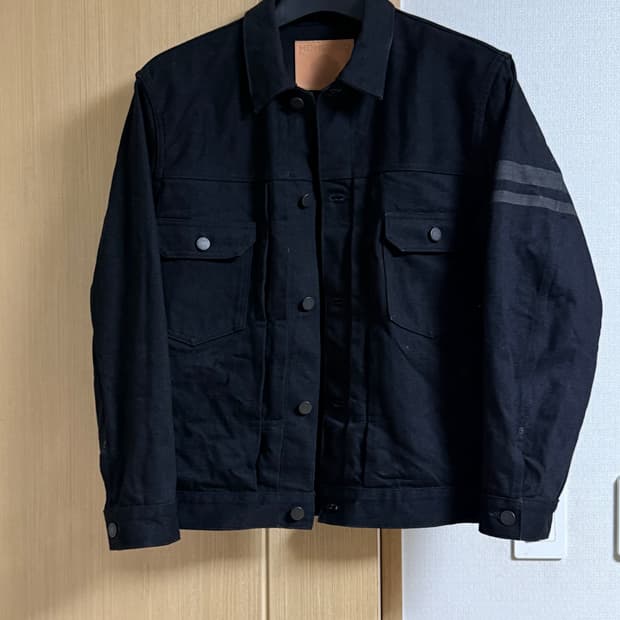 [S,38-40] 모모타로진스 2세대 블랙 데님 자켓