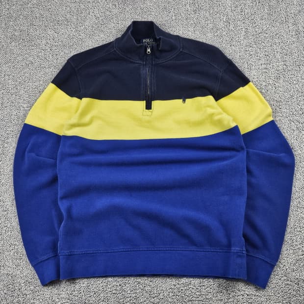 폴로랄프로렌 스트라이프 하프 집업 니트 ( XL ) / 9999