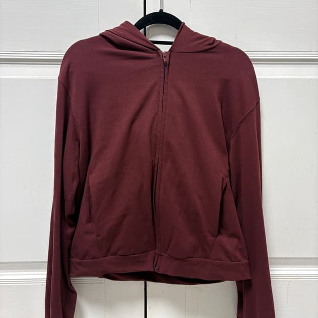 Mudule 머듈 후드 집업 버건디 2사이즈