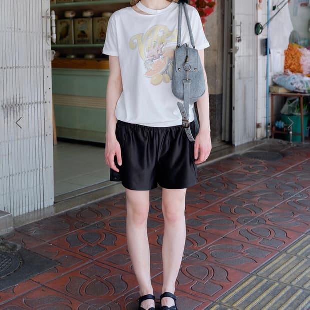 선번더프로젝트 fruits slit t-shirt