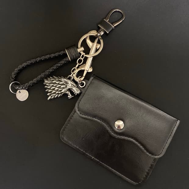 블랙 카드지갑 키링