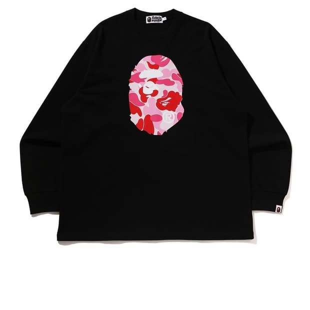 BAPE 베이프 ABC CAMO APE HEAD 롱슬리브 블랙