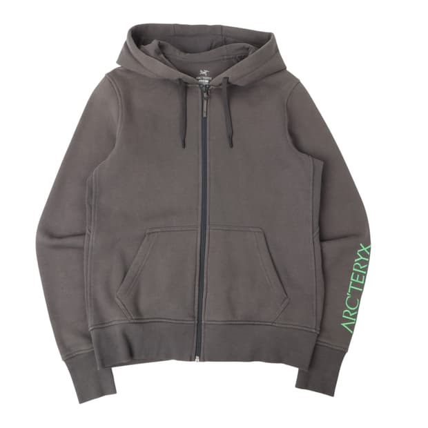 아크테릭스 그레이 암 로고 후드집업