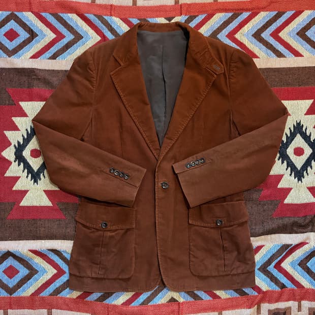 100) 타임옴므 코듀로이 블레이저 자켓 브라운