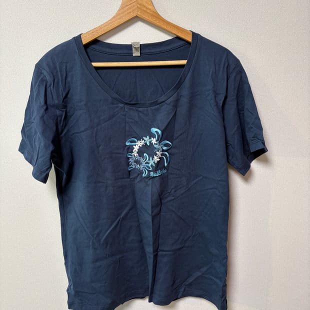 하와이안 거북이 자수 티셔츠 모리걸