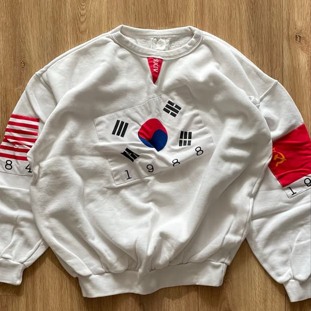 국내 유일 80s 88올림픽 서울올림픽 만국기 빈티지 스웻셔츠 맨투맨