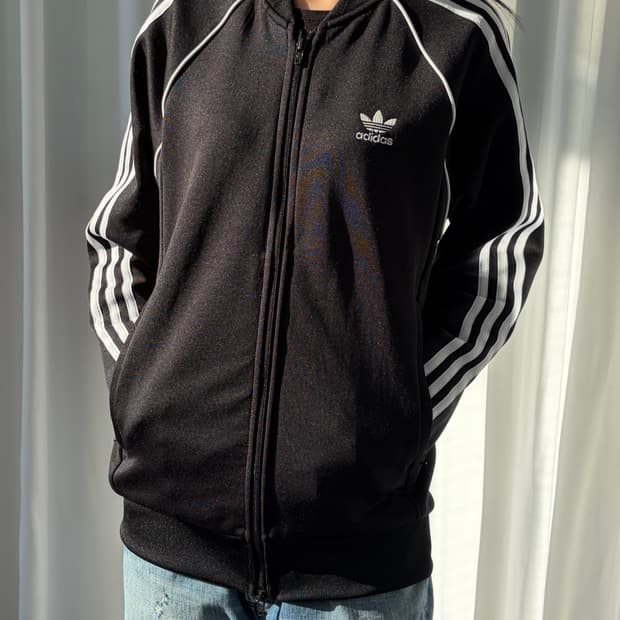 [L]아디다스 트레포일 슈퍼스타 블랙 트랙탑 져지