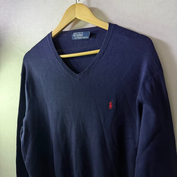 폴로 랄프로렌 남성 브이넥 긴팔 니트 L (남성 105정도)