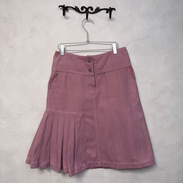Oilily indi pink unbalance pleats skirt