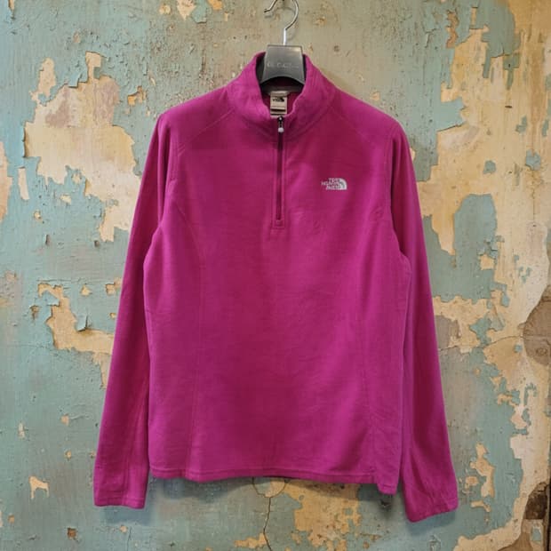 노스페이스 핑크 하프집업 플리스 L/G