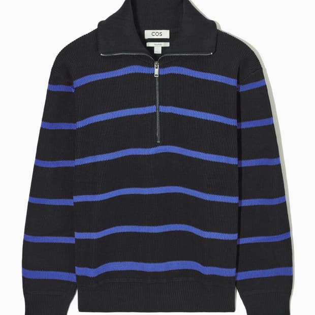 COS 릴랙스드 핏 하프 집업 점퍼 M